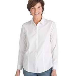 NWT Chico's Women's No Iron Classic Button Up Shirt With Cool Max Technology 3
